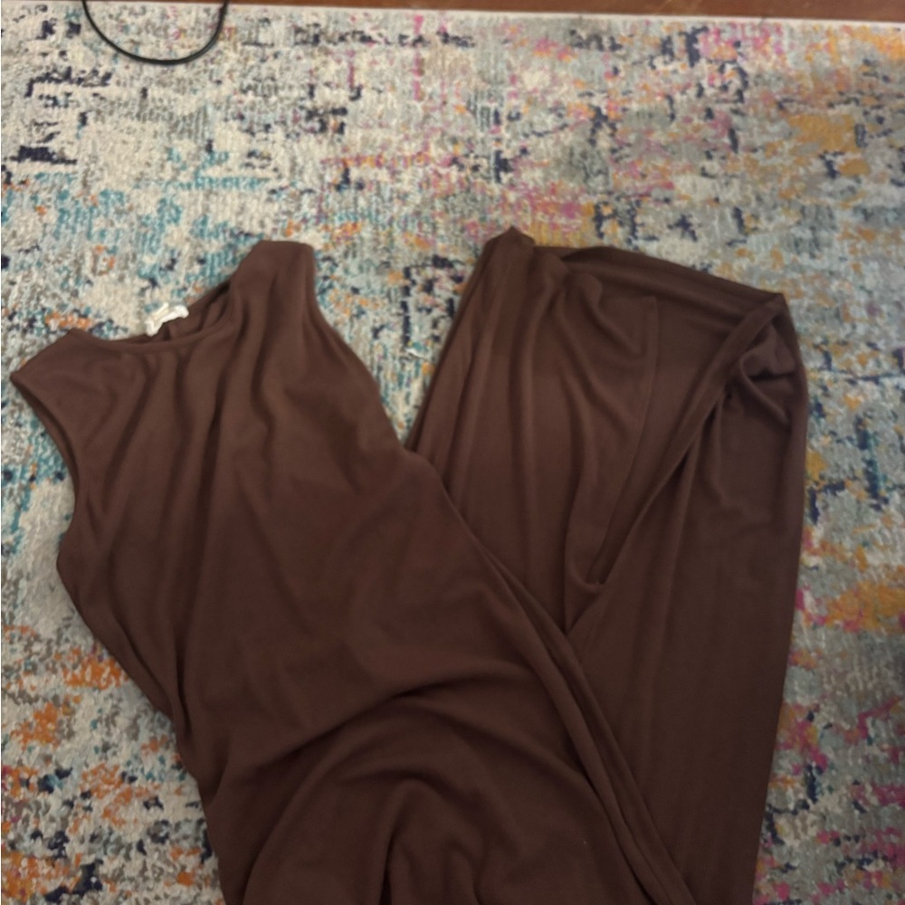 Bodycon brown dress